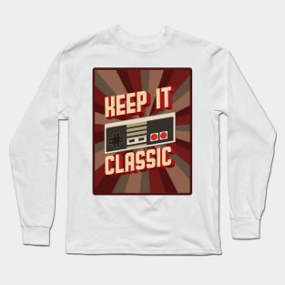 'Keep It Classic Game Console' Funny Video Gamer Gift Long Sleeve T-Shirt